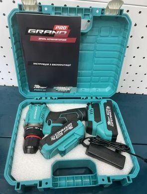 Шуруповёрт аккумуляторный Grand ДА-20/2 BL PRO BRUSHLESS (бесщеточный, 20В, 2 аккумулятора, зарядное устройство, кейс) GRDA20/2BL фото