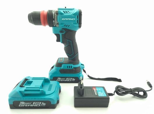 Шуруповёрт аккумуляторный Grand ДА-20/2 BL PRO BRUSHLESS (бесщеточный, 20В, 2 аккумулятора, зарядное устройство, кейс) GRDA20/2BL фото
