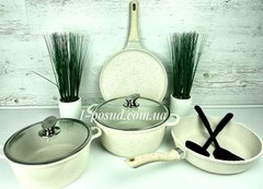 Набор посуды с мраморным покрытием 10 предметов Wellberg WB-3316