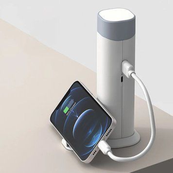 Купити Ліхтар із функцією PowerBank ємністю 20000 мАг &middot; Портативний бездротовий світлодіодний світильник з підзарядкою для телефону SEONTV в інтернет-магазині &laquo;Дачник&raquo; &mdash; dachnik.in.ua