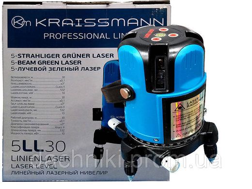 Лазерный уровень Kraissmann 5 LL 30 (зеленый луч)