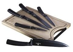 Набор ножей с доской 6 предметов Berlinger Haus Black Royal Collection BH-2549