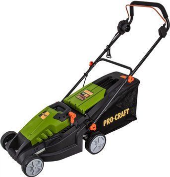 Газонокосилка сетевая Procraft NM-2100 1.4 кВт 3000 об/мин Объем травосборника 50л 220 В Ширина скашивания 38см NM-2100 фото