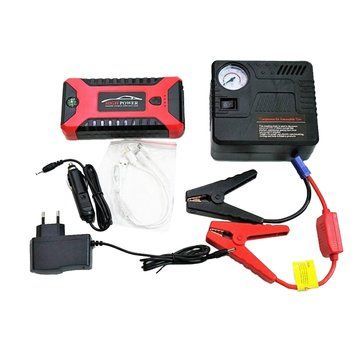 Купить Пуско-зарядное устройство красный JUMP STARTER JX27 WITH PUMP 99800 мАч &bull; Автомобильный стартовый блок с компрессором и зарядкой SEONTV в интернет-магазине Дачник &mdash; dachnik.in.ua