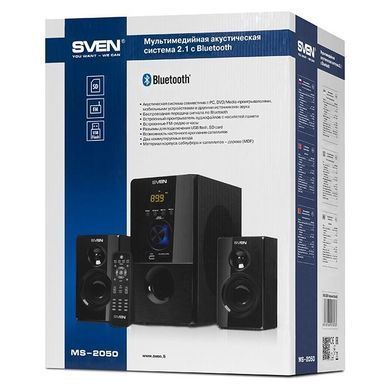 Акустична мультимедійна система SVEN MS-2050 Black (55 Вт, Bluetooth, USB/SD, FM-радіо) MS-2050 Black фото