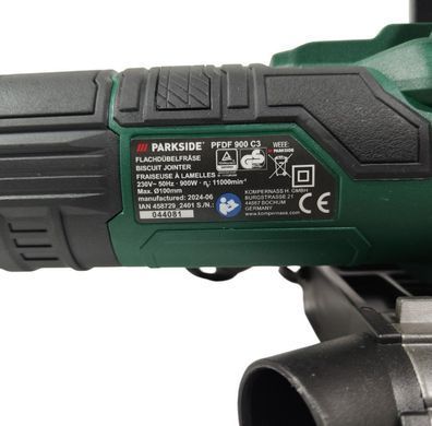 Ламельний фрезер Parkside PFDF 900 C3 шпонковий (900 Вт, диск 100 мм, 11000 об/хв) PFDF 900 C3 фото