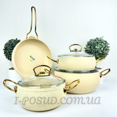 Набор посуды 7 предметов Casa Royal Gold Beaty G-UKR2020 White