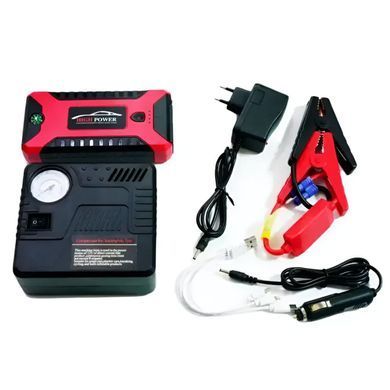 Пускозарядний пристрій з компресором Jump Starter Power Bank mAh (300/600A) G5305 фото