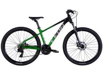 Велосипед AL 27,5" Leon XC 105 DD CS рама-16" чорний з зеленим 2025 OPS-LN-27,5-022 фото