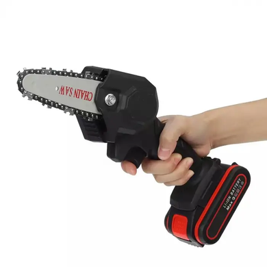 Акумуляторна ланцюгова міні-пила Mini Electric Chainsaw, сучкоріз для обрізки дерев, 1 АКБ 2 А&middot;год G7896 фото