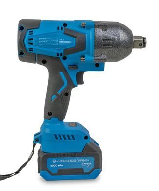 Ударный гайковерт KRAISSMANN 2402 ASS-BL 20/2 MP (крутящий момент 1400 Нм, 3/4'', две АКБ по 4Ач, зарядное устройство, кейс) 2402 ASS-BL 20/2 MP фото