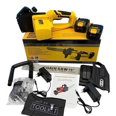 Цепная пила аккумуляторная Electric SAW BRUSHLESS (18В, 16&raquo;, бесщеточный мотор, 2 АКБ) WAS48 фото