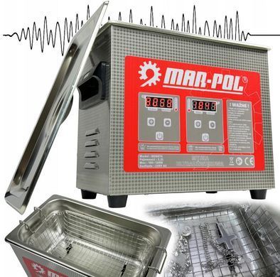 Промышленная ультразвуковая мойка Mar-Pol M90074 (3,2 л, 120 Вт, 40 кГц) M90074 фото