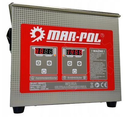 Промышленная ультразвуковая мойка Mar-Pol M90074 (3,2 л, 120 Вт, 40 кГц) M90074 фото
