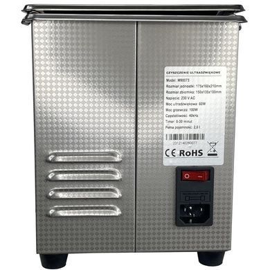 Промислова ультразвукова мийка MAR-POL 2L M90073 (2000 мл, 60 Вт, 40 кГц) M90073 фото