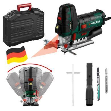 Маятниковый электролобзик с лазерным наведением Parkside PSTK 800 F4 (800 Вт, 26 мм, Германия) PSTK 800 F4 фото