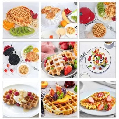 Міні-вафельниця для бельгійських вафель Mini Waffle Maker MRK32 фото