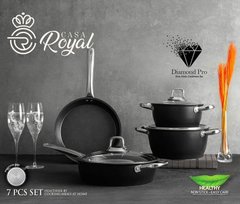 Набор посуды 7 предметов Greblon Diamond Pro Casa Royal Pearl P-UKR2010