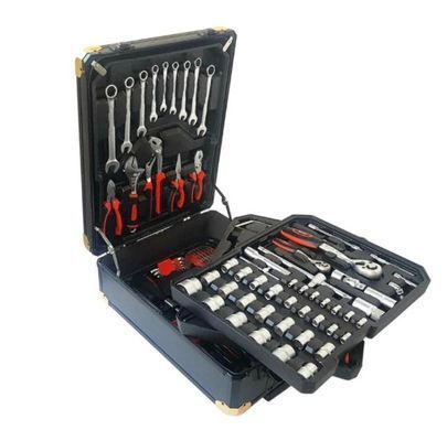 Универсальный набор инструментов WMC TOOLS 408 предметов с трещотками в прочном кейсе для ремонта и обслуживания WMC408 фото