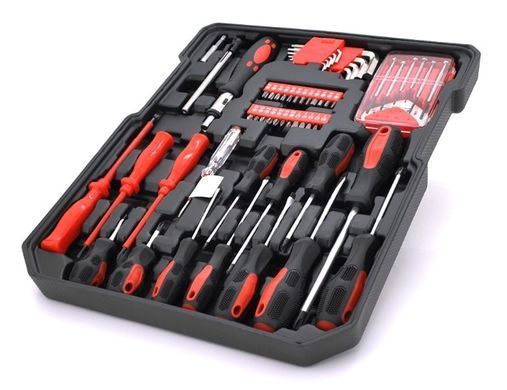 Универсальный набор инструментов WMC TOOLS 408 предметов с трещотками в прочном кейсе для ремонта и обслуживания WMC408 фото