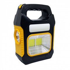 Портативний ліхтар лампа мультифункціональний JY-978B акумуляторний із сонячною панеллю + Power Bank. Колір жовтий