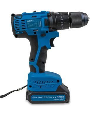Ударный шуруповерт KRAISSMANN 4135 E-ABS-BL 20/2 M-POWER крутящий момент 150 Нм (2 АКБ по 4Ач, бесщеточный двигатель) 0207032 фото