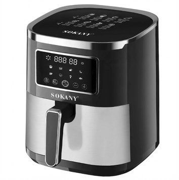 Аерофритюрниця Sokany SK-10052 (7 л, 1700 Вт, сенсорна мультипіч, домашній аерогриль) SK10052 фото