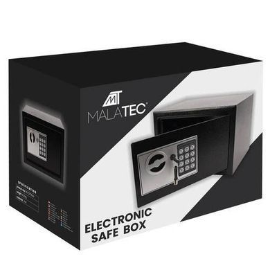Сейф MALATEC 22627 (розміри 20х31х20 см, електронний замок, ключ, об'єм 10 л) 22627 фото