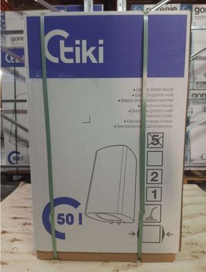 Бойлер TIKI Supr SD V9 сухой ТЭН квадратный энергосбережение режим Eco 50 л TIKI Supr SD 50 V9 (OGBS 50 OR/V9) фото