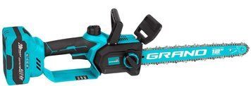 Аккумуляторная цепная пила GRAND АПЦ-20V/12"-4 PRO, бесщеточная, 2 шины 12" (300 мм), 2 АКБ 20В/4Ач (высокотоковые) GRAPC20А/12-4 фото