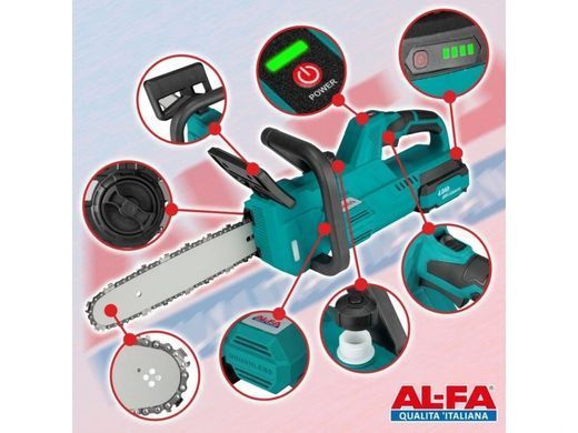 Акумуляторна пилка ALFA ALCCS12-36V &mdash; 36 В, 12", 2&times;4 А&middot;год, автоматичне змащування ALCCS фото