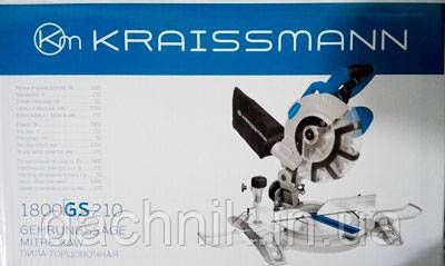 Пила торцовочная Kraissmann 1800-GS-210L Лазер