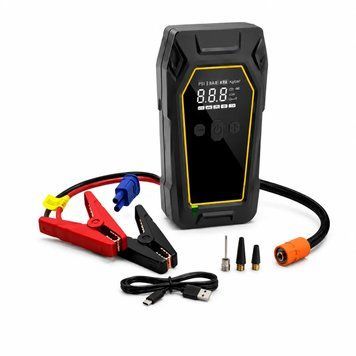 Купити Пускозарядний пристрій K5 4000A &bull; Автомобільний Jump Starter 12V з компресором 150 PSI, Power Bank 16000 мА&middot;год і LED-ліхтарем Grandio в інтернет-магазині &laquo;Дачник&raquo; &mdash; dachnik.in.ua