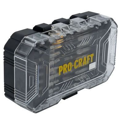 Набір біт Procraft BS37 &mdash; 37 шт., сталь S2, PH/PZ/Torx/Hex, з тримачем і адаптерами 37 фото
