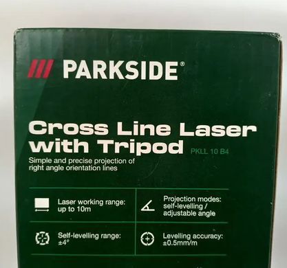 Лазерный уровень нивелир PARKSIDE PKLL 10 B4 со штативом до 10м. PKLL 10 B4 фото