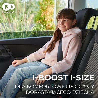 Автокресло бустер KiderKraft I-BOOST I-Size Grey Hnrt_4892 фото