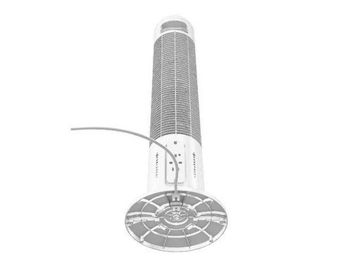 Колонный вентилятор SilverCrest STVD 45 A1 White (74 см, 45 Вт, дисплей и пульт ДУ) STVD 45 A1 White фото