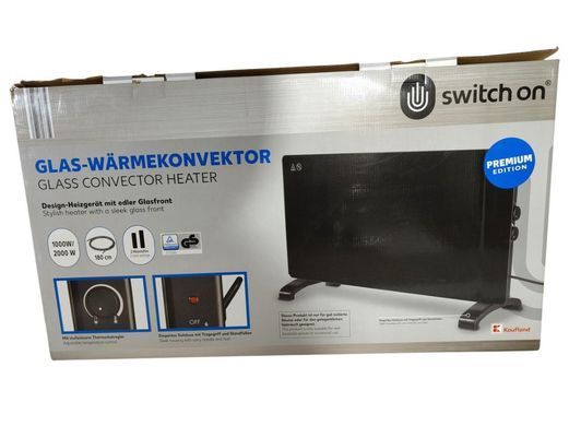Конвекторний скляний обігрівач Switch On 2000 Black Switch On 2000 Black фото