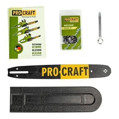 Електропилка Procraft K1800 | Боковий двигун | Шина 35 см | Автозмащення ланцюга 701800 фото