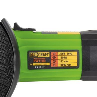 Кутошліфувальна машина Procraft PW1100 1100 фото