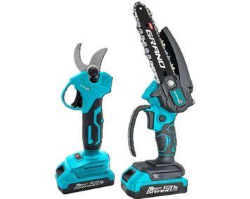 Набор аккумуляторных инструментов Grand 2G BRUSHLESS (Секатор Grand СА-20BL и Пила цепная аккумуляторная Grand АПЦ-20/6"-2 BL) GRNAI2G фото