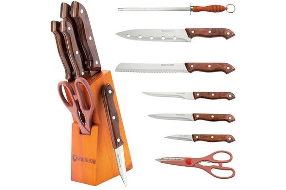 Набор ножей на подставке 7 предметов Maestro Rainbow MR-1404