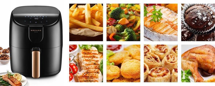 Мультипіч, аерофритюрниця Mozano Active Fryer AGD/FRY/01 Gold (4 л., 1500 Вт) AGD/FRY/01 Gold фото