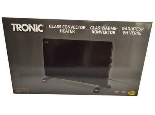 Конвекторний обігрівач скляний TRONIC TGH 2000 B4 Black (2000 Вт, термостат, захист) TGH 2000 B4 Black фото