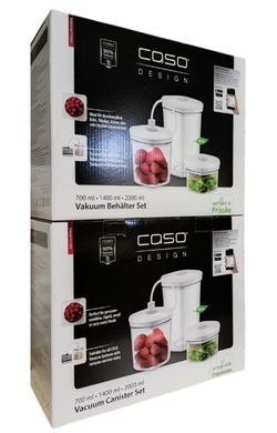 Набор вакуумных контейнеров Caso Vacuum Canister Set 1260 (3 шт., 0,75 л, 1,4 л, 2,0 л) 1260 фото
