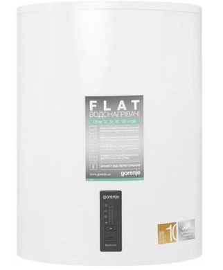 Бойлер Gorenje FTG 50 SMV9 Мідний ТЕН, Плоский дизайн, EcoSmart (функція економії ел.енергії) - 50л. FTG 50 SMV9 (EcoSmart) фото