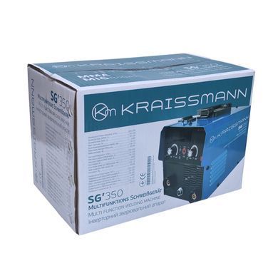 Сварочный инверторный полуавтомат KRAISSMANN SG'350 (MIG/MMA, электроды 1,6&ndash;4,0 мм, проволока 0,8&ndash;1,0 мм) 2507002 фото