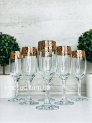 Набор бокалов для шампанского 6 шт х 190 мл с узором Сафари Гусь Хрустальный ERV318-419