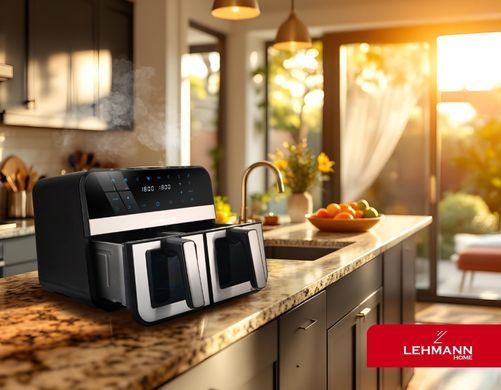 Аэрофритюрница Lehman Taste с Wi-Fi, 2 камеры, общий объем 9 л, 12 прогр 4928 фото