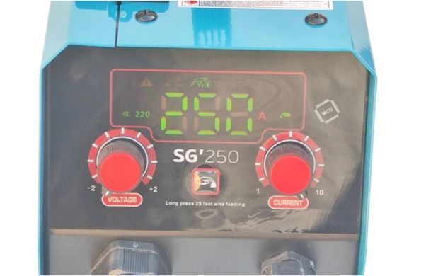 Зварювальний інверторний напівавтомат KRAISSMANN SG'250 (MIG/MMA/TIG, електроди 1.6&ndash;4.0 мм, проволока 0.6&ndash;1.0 мм) 2507003 фото